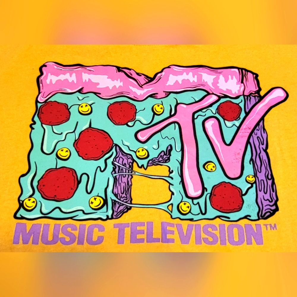 MTV Neon Pizza Tee